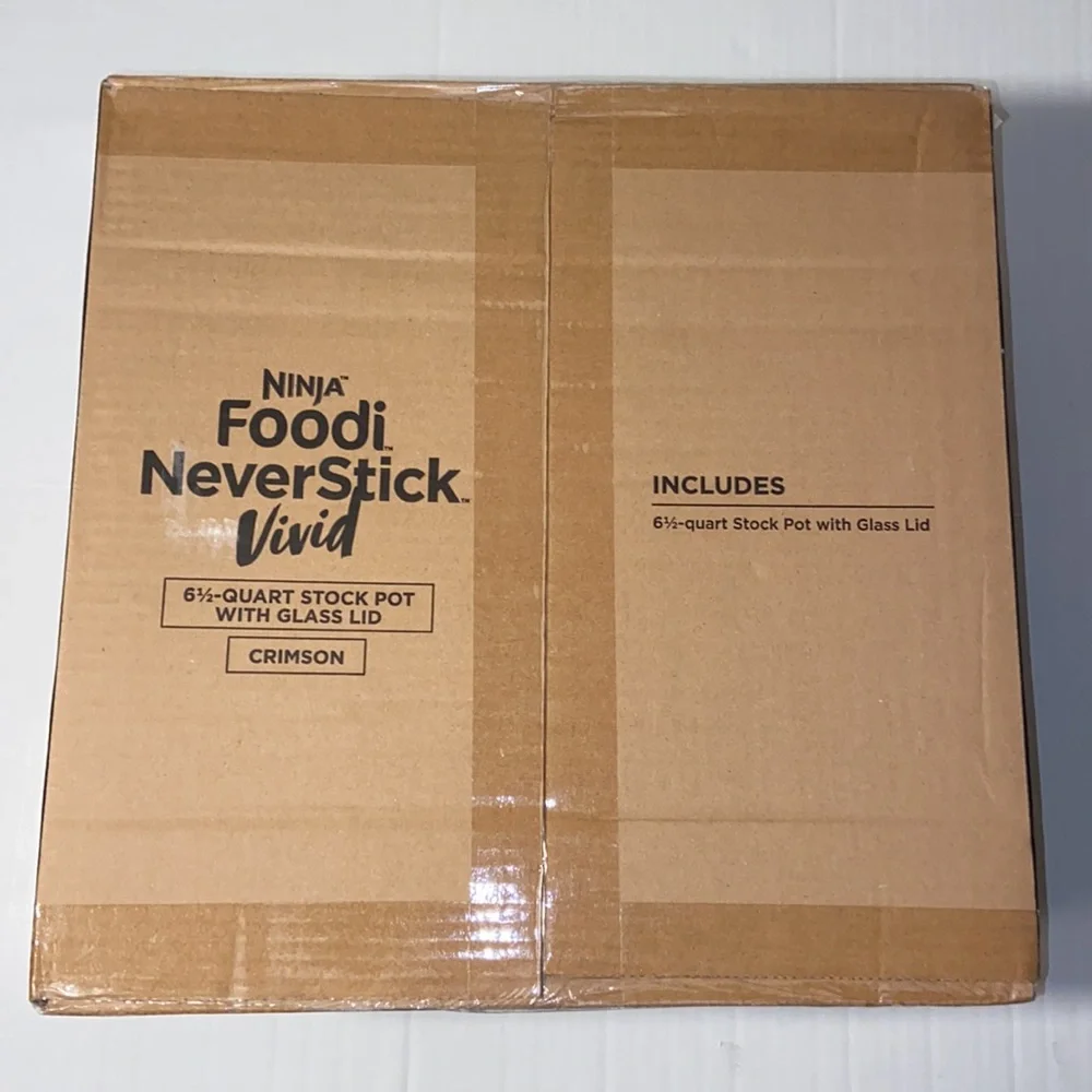 Ninja Foodi NeverStick Cookware New 6.5 Quart Crimson Stock Pot